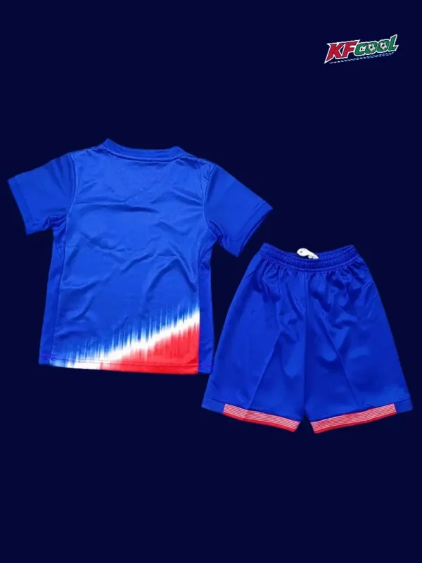 Back view of United States kids 24/25 away blue kit