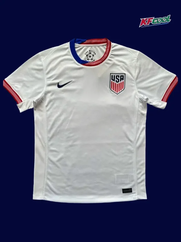 United States Home White Jersey 2425 Fans Version 1 - kfcool.com United States 24/25 home white football jersey front fans version