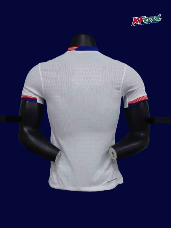 Back view of United States 24/25 home white player jersey