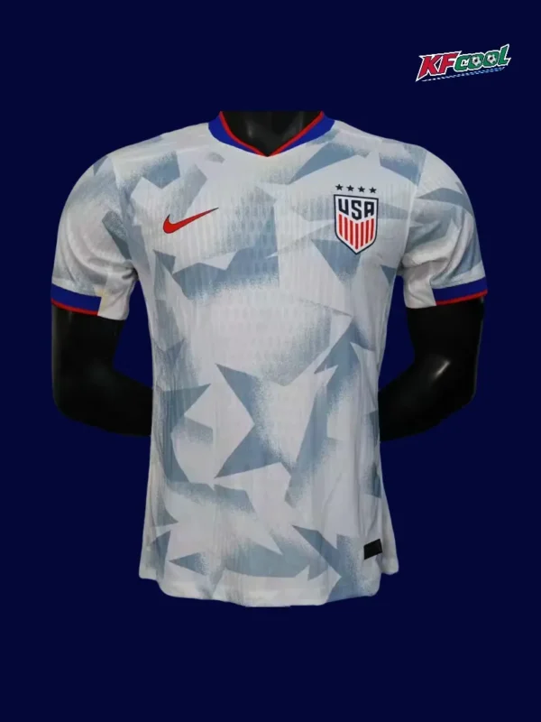 United States 25/26 home white football jersey front player version