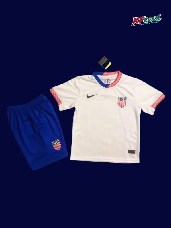 United States kids 24/25 home white football kit front