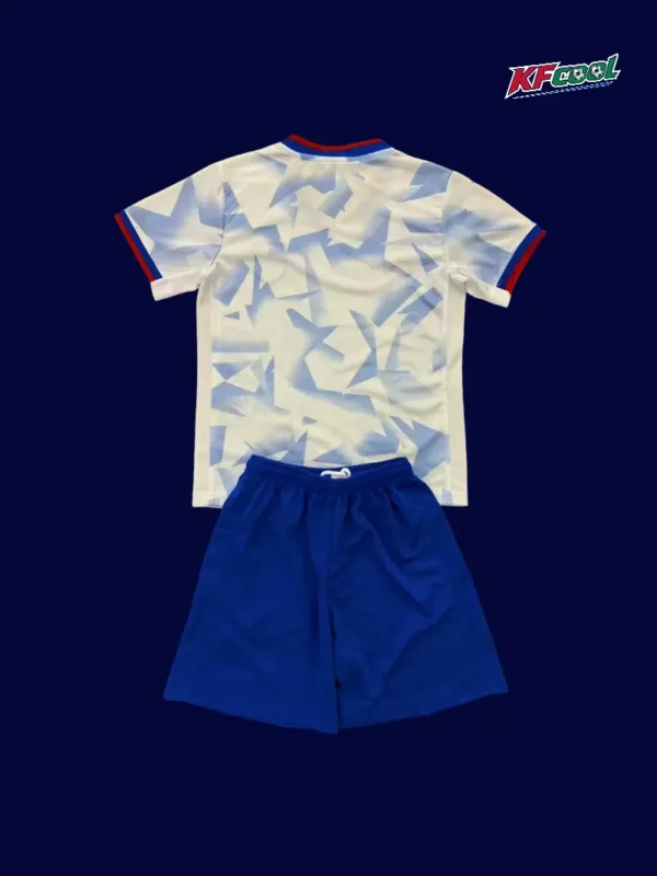 Back view of United States kids 25/26 home white kit