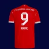 Kane 9 Bayern Munich home red player jersey 25/26 back view