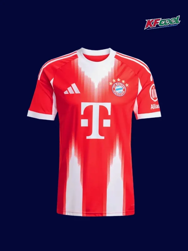 Kane 9 Bayern Munich Home Red Jersey 2526A - KFCool – Football Jerseys & Soccer Kits Store Kane 9 Bayern Munich home red jersey 25/26 front official design
