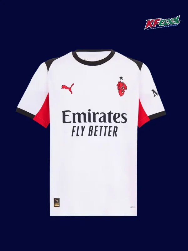 Modrić 14 AC Milan Away White Jersey 2526A - kfcool.com Modrić 14 AC Milan away white jersey 25/26 front official design