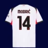 Modrić 14 AC Milan Away White Jersey 2526B - kfcool.com Modrić 14 AC Milan away white jersey 25/26 back view