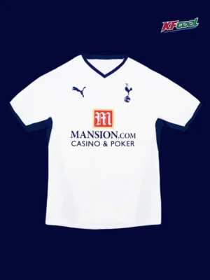 Modrić 14 Tottenham home white retro jersey 08/09 front vintage design