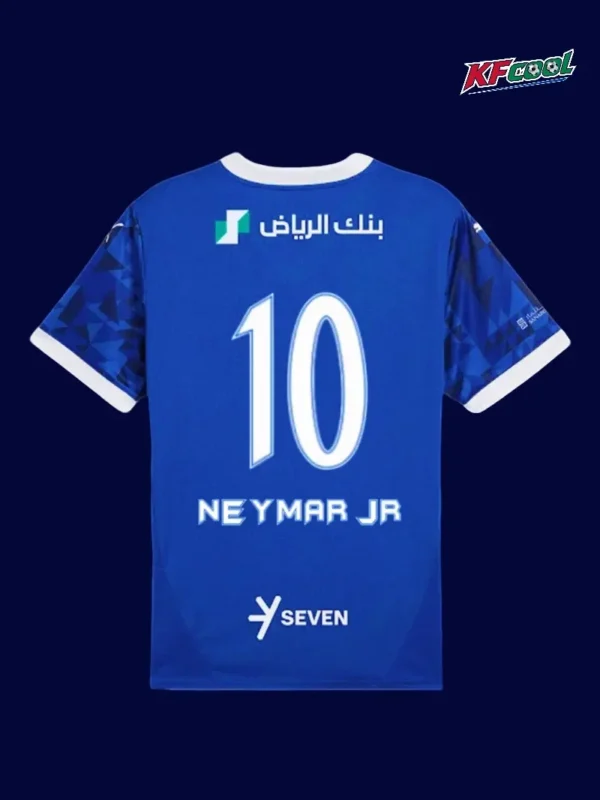 Neymar JR 10 Al Hilal home blue jersey 24/25 back view