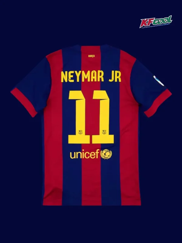 Neymar JR 11 Barcelona home retro jersey 14/15 back view