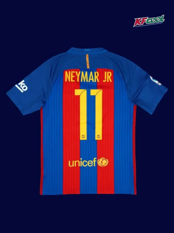 Neymar JR 11 Barcelona home retro jersey 16/17 back view