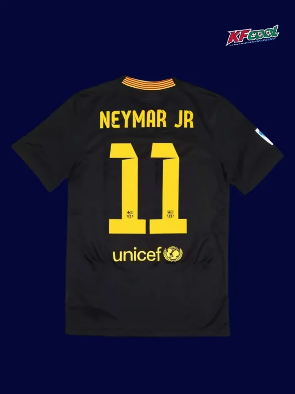 Neymar JR 11 Barcelona third black retro jersey 13/14 back