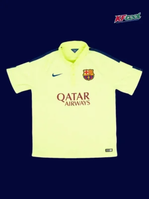 Neymar JR 11 Barcelona third yellow retro jersey 14/15 front