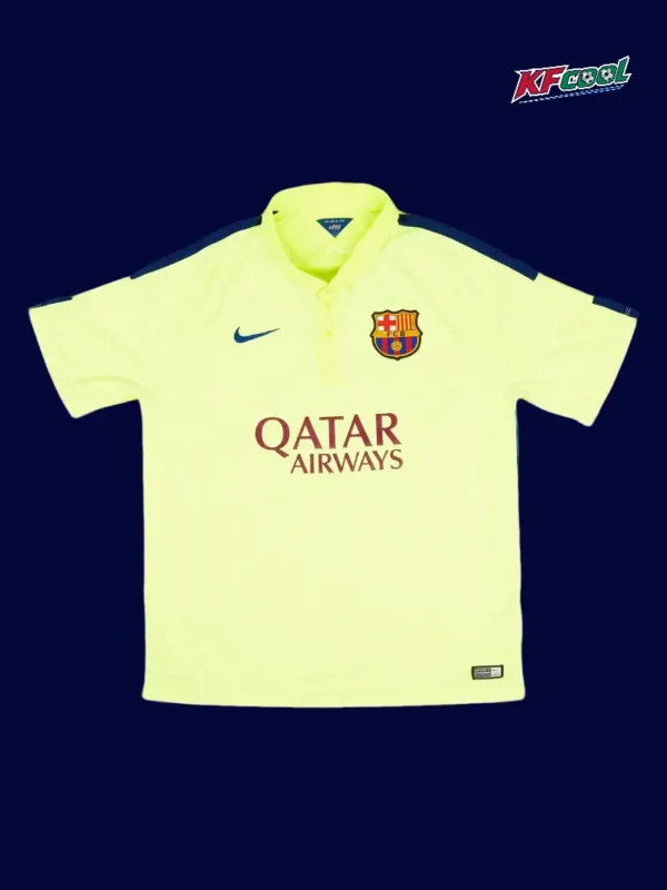 Neymar JR 11 Barcelona third yellow retro jersey 14/15 front