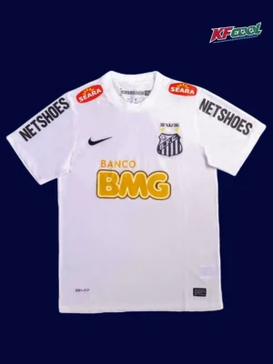 Neymar JR 11 Santos home white retro jersey 11/12 front classic design