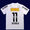 Neymar JR 11 Santos home white retro jersey 11/12 back view