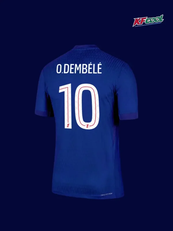 O.Dembélé 10 PSG home blue player jersey 25/26 back