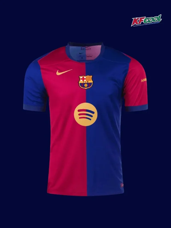 Raphinha 11 Barcelona home Spotify logo jersey 24/25 front design
