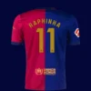 Raphinha 11 Barcelona home Spotify jersey 24/25 back view