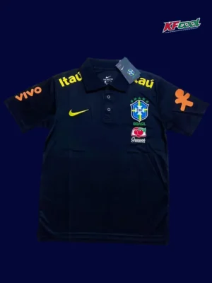 Brazil Black Polo Short Sleeve 25/26 Fans Version