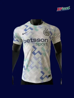 Inter Milan Away White Jersey 2526 Player Version A Inter Milan Away White Jersey 25/26 Player Front View