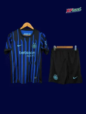 Inter Milan Home Kids kits 2526 Fans Version A Inter Milan Kids Fans Kit 25/26 Home Front View