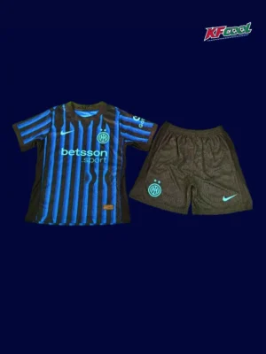 Inter Milan Home Kids kits 2526 Player Version A Inter Milan Kids Player Kit 25/26 Home Front View