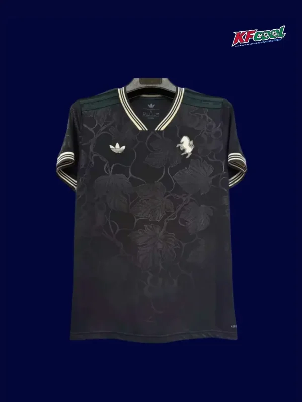 Juventus 2526 Third Black Fans Front fashionable casual black fan jersey