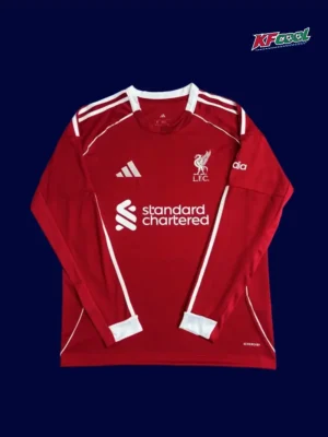 Liverpool Home Red Long Sleeve 25/26 Fans Version Front