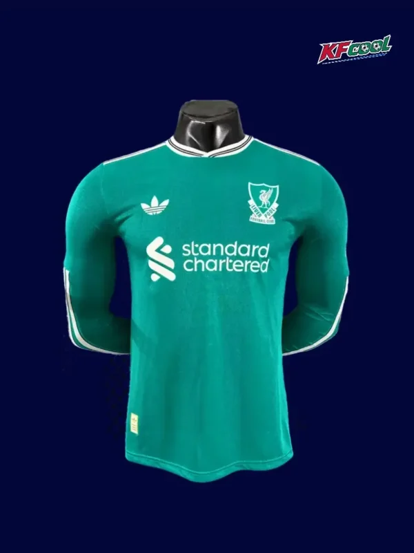 Liverpool Third Green Long Sleeve 25/26 Player Version Front