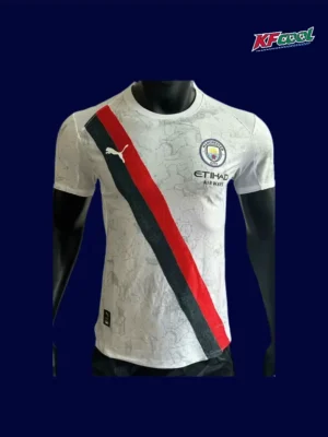 Man City 25/26 Away White Player Jersey Front Image