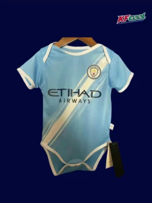 Man City 25/26 Home Baby Bodysuit Front Image
