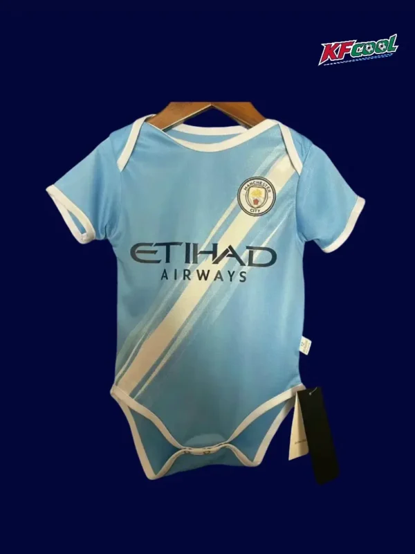 Man City 25/26 Home Baby Bodysuit Front Image