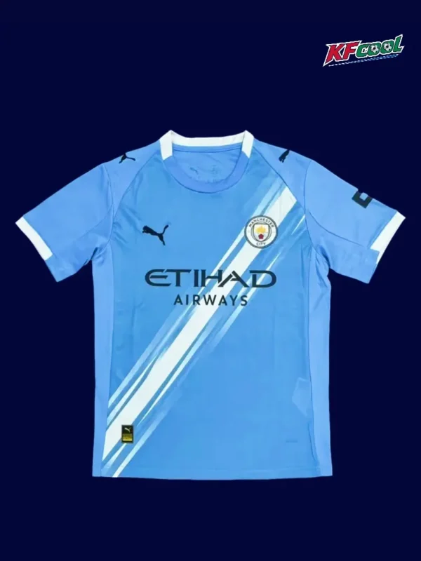 Man City Home Blue 25/26 Fans Jersey Front Display