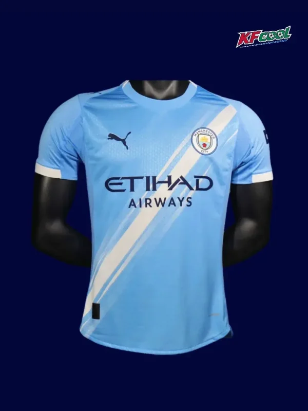Man City 25/26 Home Blue Player Version Jersey Front Image