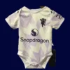 Manchester United Away Babysuit kits 2526 A - KFCool – Football Jerseys & Soccer Kits Store ManU 25/26 Baby Away Suit Front, infant onesie, mini kit