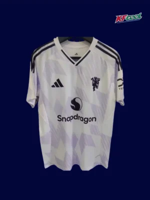 ManU 25/26 Away White Fans Front, casual fan-fit, customizable