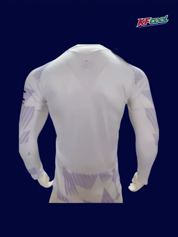 ManU 25/26 Away White Long Sleeve Player Back, number area, reinforced seams