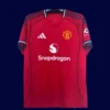 Manchester United Home Red Jersey 2526 Fans Version A - KFCool – Football Jerseys & Soccer Kits Store ManU 25/26 Home Red Jersey Fans Version Front, replica fan-fit, casual