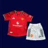 ManU 25/26 Kids Home Red Player Front, youth player-fit, breathable