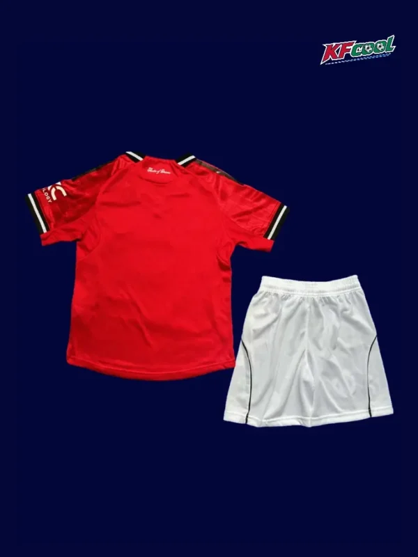 ManU 25/26 Kids Home Red Player Back, number area, youth sizes