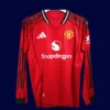 ManU 25/26 Home Red Long Sleeve Player Front, match-ready, thermal sleeve