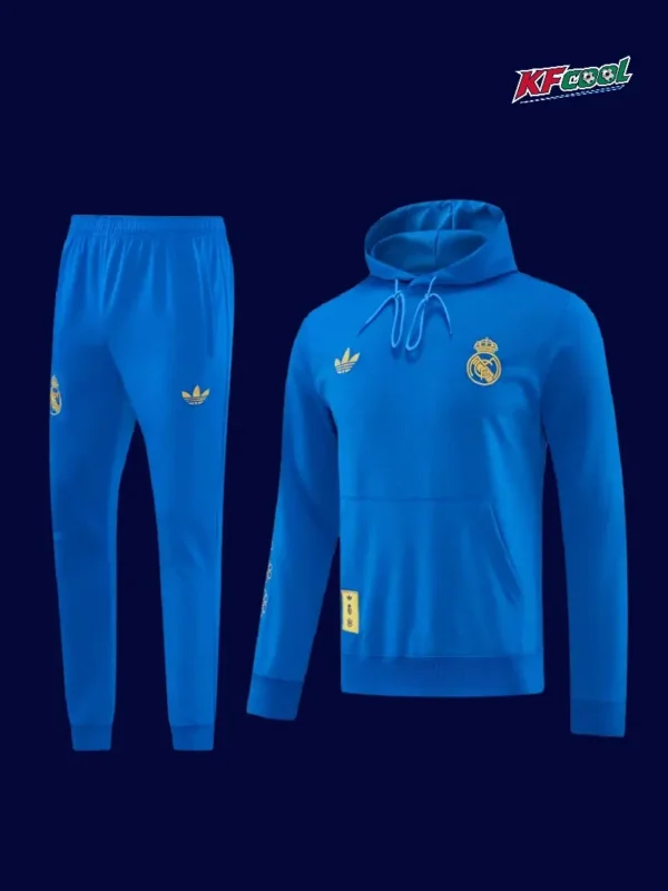 Real Madrid Fancy blue Hoodie Tracksuit 2627A - KFCool – Football Jerseys & Soccer Kits Store