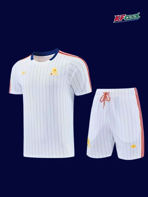 Roma White Training Short Suit 2627A - KFCool – Football Jerseys & Soccer Kits Store