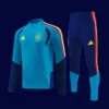 Spain Lake blue Half Pull Tracksuit 2627A - KFCool – Football Jerseys & Soccer Kits Store