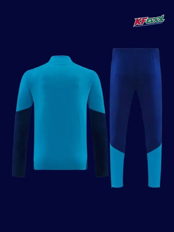 Spain Lake blue Half Pull Tracksuit 2627B - KFCool – Football Jerseys & Soccer Kits Store