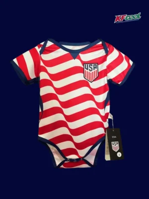 United States Red White Babysuit Infant Crawl 26/27