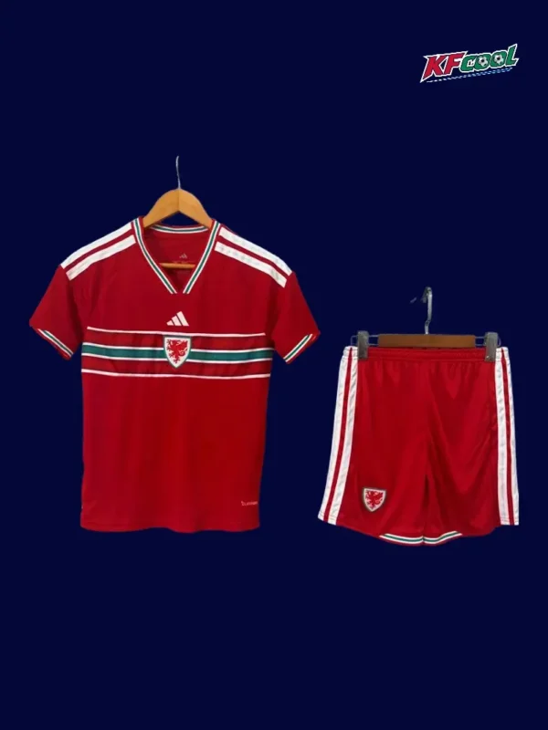 Wales Home Kids kits 2627 Fans Version2 - KFCool – Football Jerseys & Soccer Kits Store