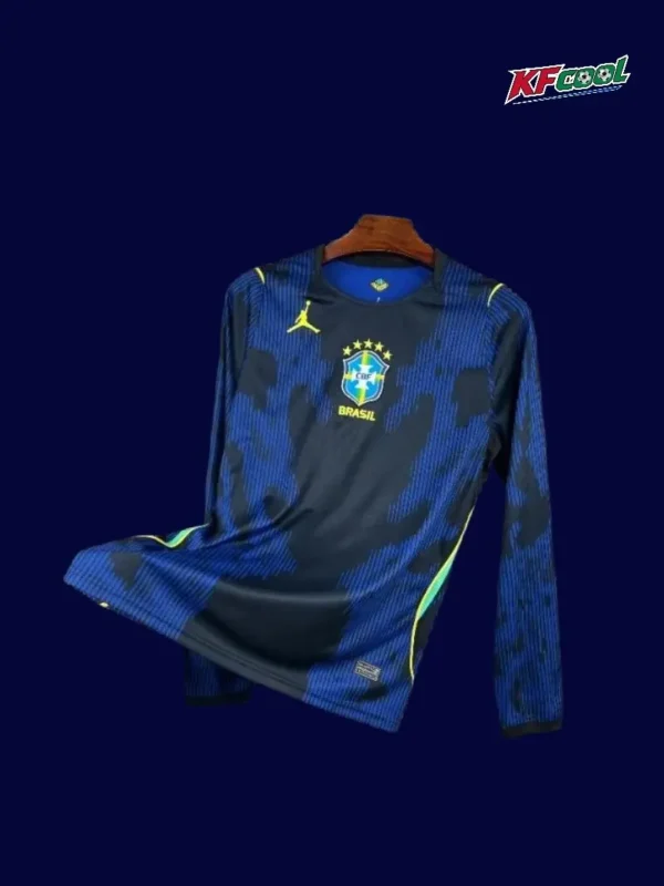 Brazil Away Long Sleeve Jersey 2627 Fans Version1 - KFCool – Football Jerseys & Soccer Kits Store