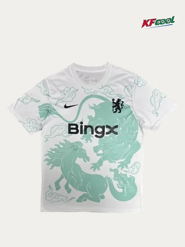 Chelsea White Green Training shirts 2627 Fans Version1 - KFCool – Football Jerseys & Soccer Kits Store