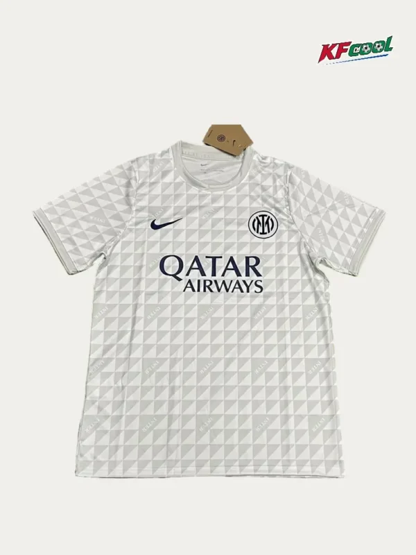 Inter Milan Grey White Training shirts 2627 Fans Version1 - KFCool – Football Jerseys & Soccer Kits Store